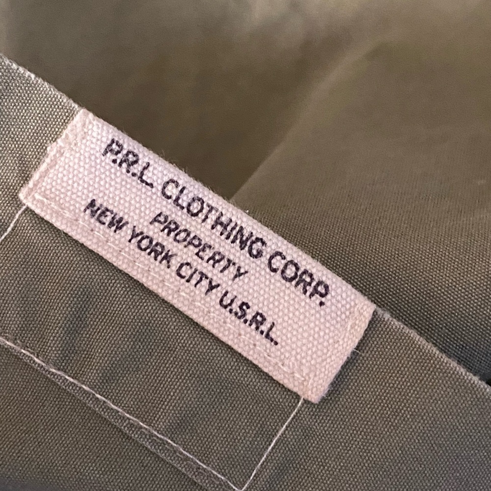 Polo Ralph Lauren Men’s Military Utility Shirt L Short Sleeve Khaki Green Safari - Picture 5 of 9